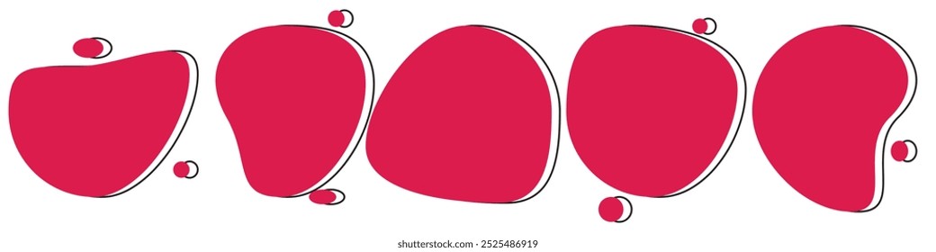 Blob abstract shape organic banner design element. Vector fluid round shape liquid amoeba