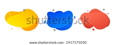 Blob abstract shape organic banner design element. Vector fluid round shape liquid amoeba