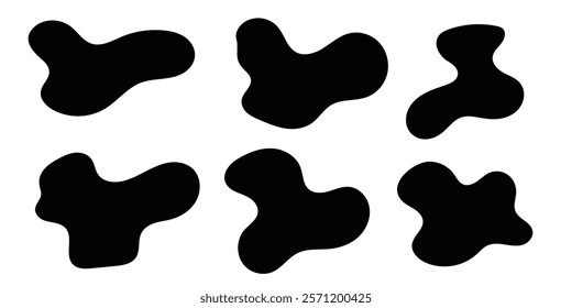 Blob abstract shape organic, vector illustration set