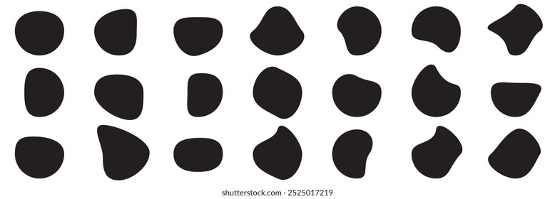 Blob abstractos Elementos de Vector. diferentes tipos de Vector de mancha negra . icono de mancha .