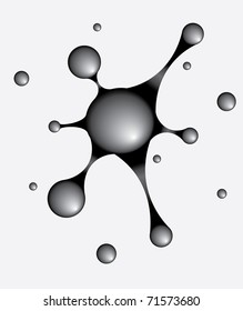 Blob in black on a white background, vector illustration