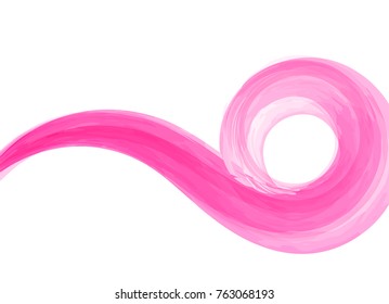 Blob brush paint colored backdrop. Speed energy liquid splash. Bright colorful female spring summer border. Vector illustration speed line grunge drop. Watercolor abstract pink wave background.