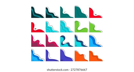 Blob Corner Border Illustration Collection