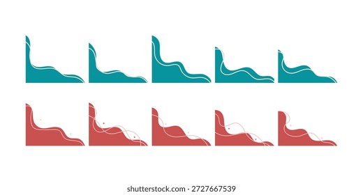Blob Corner Border Illustration Set
