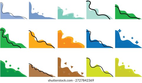 Blob Corner Border Illustration Set