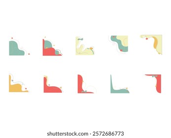 Blob Corner Design Element Set