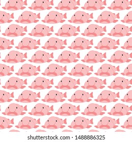 Blob Fish Pattern Background Material Vector Image