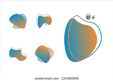 Blob Gradient Design Vector Shape