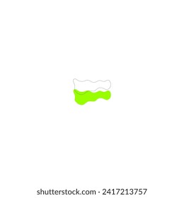 blob de lodo verde con sombra verde