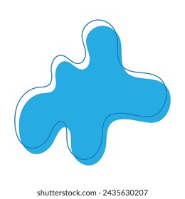 blob icon with five lumps vector illustration design