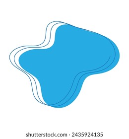 Icono de blob con diseño de ilustración vectorial de cuatro protuberancias