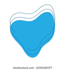 blob icon with three bumps vector illustration design