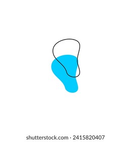 blob with a light blue outline light
