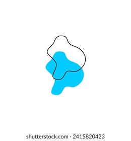 blob with a light blue outline light
