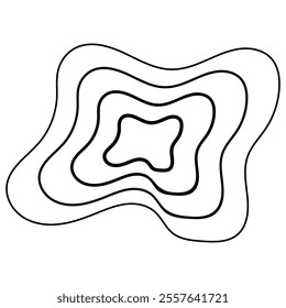 Blob line abstract wavy shape drops puddle