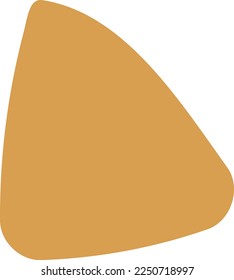 Blob mustard abstract shape illustration