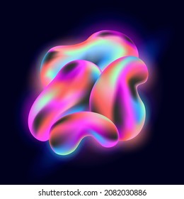 Blob object in vibrant color - vector illustration