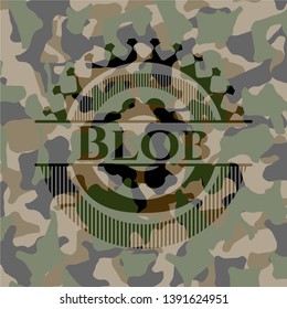 Blob on camo texture. Vector Illustration. Detailed.