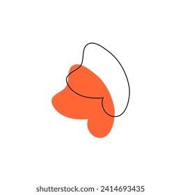 blob con color naranja y líneas blob
