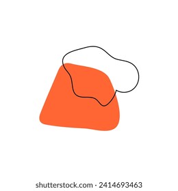 blob with orange color and lines blob