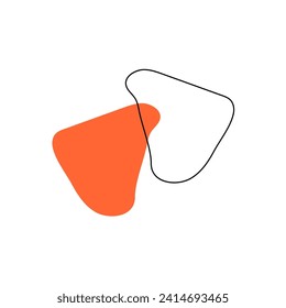 blob con color naranja y líneas blob