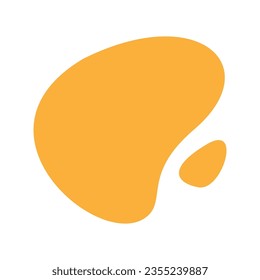 Blob organic shape for copy space. abstract fluid wave shape for element banner and flyer. Blob round shape simple for graphic ad design. Vector illustration