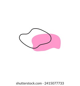 contorno de blob en abstracto rosa