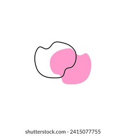 contorno de blob en abstracto rosa