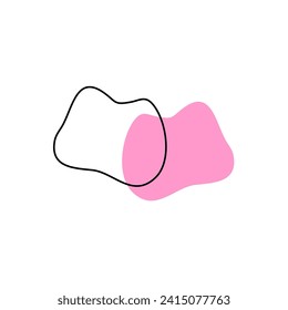 blob outline in pink abstract