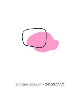 blob outline in pink abstract