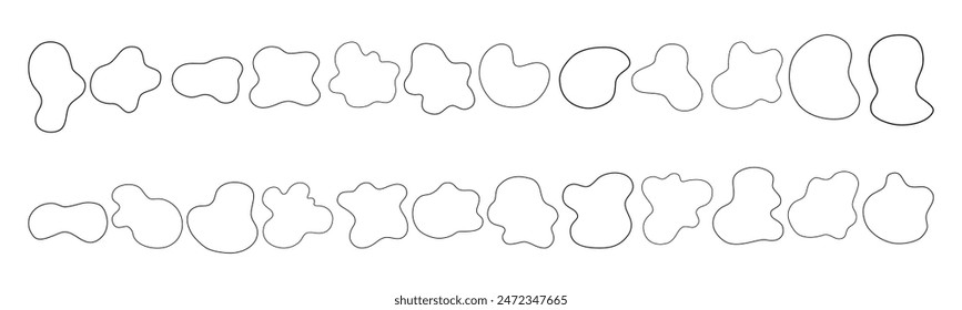 Blob outline vector collection can be used in a variety of ways, including card decorations, frames, paper decorations, cards, backgrounds, and more.