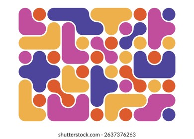 Blob pattern, abstract geometric shapes. Abstract multicolored organic drops, liquid spots. Fashionable minimalistic design for banner, presentation.	