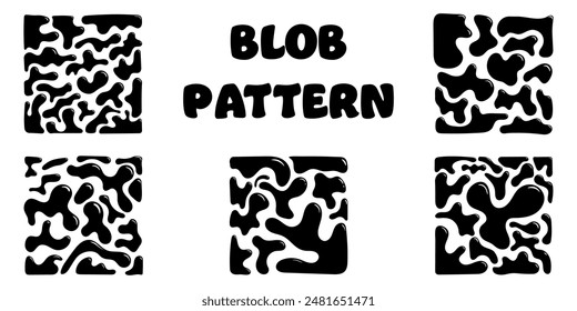 Blob pattern.  Blob pattern set. Organic blob.