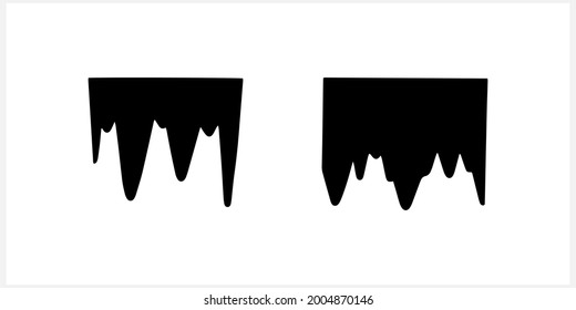 Blob aisló a clipart en blanco. Ilustración del material vectorial de esténcil. EPS 10