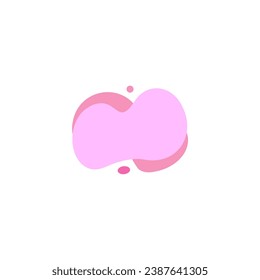Blob set element vector with bright colors decoration