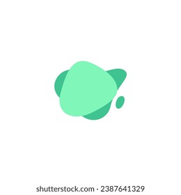 Blob set element vector with bright colors artistic