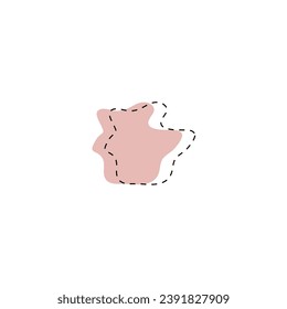 blob set of hand drawn element color abstract