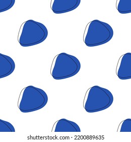 Abstrakte blaue Farbe der Blob-Form mit nahtlosem Zeilenvektormuster