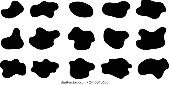 Blob-Shape-Auflistung. Vektorgrafik.