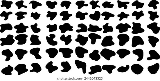 Blob shape shape collection. Vector illustration.