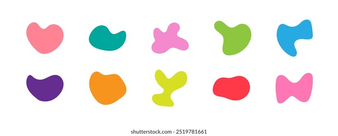 ícone de forma de bolha, borrão, forma ondulada orgânica, forma de doodle líquido, desenho à mão de forma livre simples