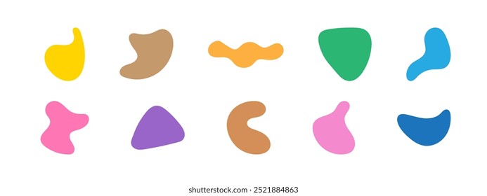 blob shape icon, blot, organic wavy shape, liquid doodle form, simple freeform hand drawn