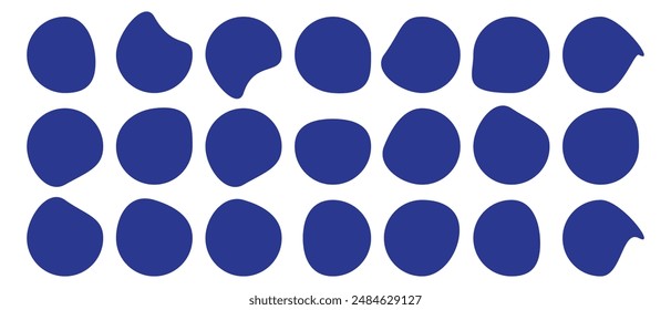 Blob shape icons. Abstract color blob Shape Collection. Organic blob shape on white background.