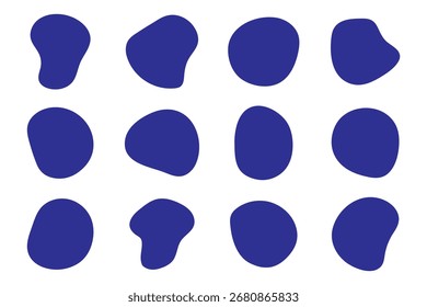 Ícones de forma de blob. Coleção de Formas de blob de cores abstratas. Forma de bolha orgânica em fundo branco.