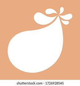 blob shape on brown pastel soft for banner copy space, aqua background, white milk blob splash on cocoa brown, water blobs droplet wave shape for banner, milk blob simple for graphic ad design, vector