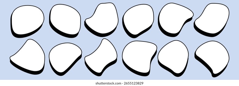 Blob shape organic in boho style, vector illustration set. Collection from abstract modern forms and Liquid drop for design and print. Abstract stains shape vector set. eps 10