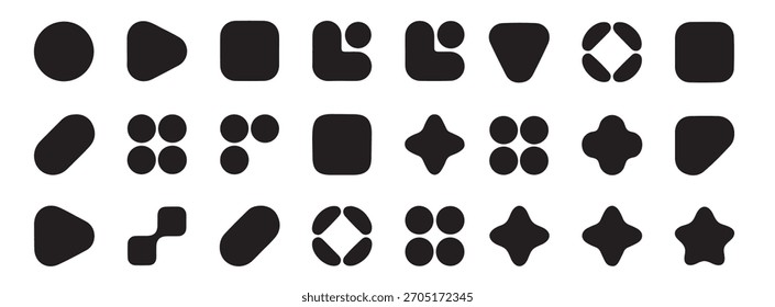 Blob shape organic, illustration set. Collection from abstract forms for design