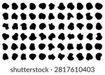 Blob shape organic set. Collection from abstract forms for design and paint. Different drops in modern style. Liquid silhouette drop vector set. vector illustration eps file.
