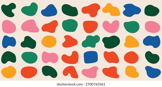 Conjunto orgánico en forma de gota. Colección a partir de formas abstractas para el diseño y la pintura. Diferentes gotas en estilo moderno. Gota de silueta líquida en estilo moderno.