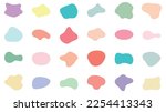 Blob shape organic set. Fluid cooler blob shape vector for abstract design.Irregular random minimal blob form. Abstract watery forms template. Organic blobs set icon on white background.